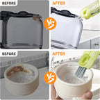 3 in 1 Cup Lid Gap Cleaning Brush Set, Multifunctional Bottle Cleaning Brush, Silicone Cup Lid Gap Cleaner, Home Kitchen Crevice Cleaning Tools (Blue)
