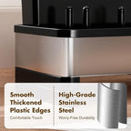 Sink Caddy, Stainless Steel Sink Caddy with Brush Holder, Kitchen Sink Caddy Dishcloth Rack and Holds Soap Dispenser, Sink Organizer Auto-Drain Rustproof Countertop Organizer (Black)