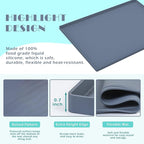 URMONA Waterproof Silicone Under Sink Mat 19'' x 19'' Shelf Liner for Kitchen and Bathroom, Cabinet and Counter Protector, Storage and Organizers, Litter Mat, Pet Cat Puppy Essentials(Light Grey)