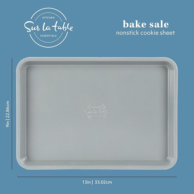 Sur La Table Kitchen Essentials Bake Sale 13 X 9 Inch PFOA, PFAS, PTFE Free Nonstick Cookie/Baking Sheet - Linen White