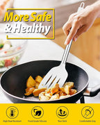 Pack of 2 Silicone Solid Turner, Non Stick Slotted Kitchen Spatulas, High Heat Resistant BPA Free Cooking Utensils, Ideal Cookware for Fish, Eggs, Pancakes(White)