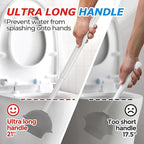 FORASTO 2Pack 2 in 1 Toilet Plunger and Brush Set,Extended Handle Plunger,Toilet Bowl Brush Plunger Set,Bathroom Cleaning Tools,Cleaning Brush,Toilet Brush Plunger Combo,Cream Grey（21inch）
