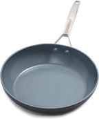 GreenPan Paris Pro Hard Anodized Healthy Ceramic Nonstick, 12" Frying Pan Skillet, PFAS-Free, Dishwasher Safe, Grey