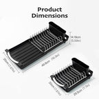 Extendable Dish Drying Rack, Stainless Steel, Over Sink or Counter, with Utensil Holder