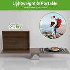 Artmeer Bed Tray Table with Folding Legs,Bamboo Breakfast in Bed for TV Table, Laptop Computer Tray,Eating,Snack Tray (Walnut Large)