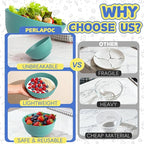 Wheat Straw Bowls Set of 6, 26 OZ Unbreakable Cereal Bowls for Family Meals, Reusable Dishes for Soup, Salad, Snacks, Microwave and Dishwasher Safe, for Kitchen, Camping, RV, Green