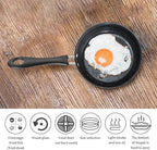 4.92 Inch Non Stick Omelette Mini Frying Pan for One Egg, Easy Clean Round Small Pan with Ergonomic Handle, Stainless Steel Heat Resista-nt Non Stick Pot for Single Eggs Pancakes