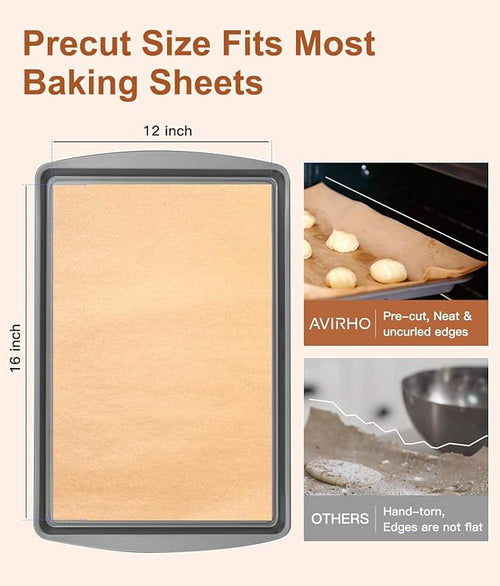 90 Pack Parchment Paper Baking Sheets, 12x16IN Precut Non-Stick Parchment Paper for Baking, Grilling, Air Fryer, Steaming-Unbleached Parchment Paper Liner for Bread Cup Cake Cookie And More