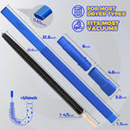 Holikme 2 Pieces Dryer Vent Cleaner Kit, Dryer Lint Vacuum Attachment and Flexible Dryer Lint Brush, Dryer Vent Vacuum Hose Attachment,Dark Blue
