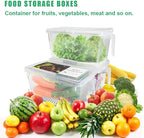 SILIVO Lettuce Keeper for Fridge(3 Pack)- 4.5L Vegetable Storage Containers for Refrigerator with Drain Tray Keep Fresh for Veggies and Salad