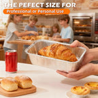 Disposable 2Lb Loaf Pans, 100 Pack Aluminum Bread Pans for Baking - 8.5" x 4.5" x 2.5" Foil Pans Perfect for Banana Bread, Cakes, Meatloaf & Food Serving