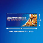 Reynolds Kitchens Pop-Up Parchment Paper Sheets, 10.7x13.75 Inch, 120 Sheets (Pack of 3)