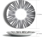 6" Appetizer Plates Set of 6, Black and White Striped Ceramic Dessert Plates, Zebra Pattern Dinner Plates Set for Salad Sandwiches, Minimalist Porcelain Dish Set, Microwave & Dishwasher Safe