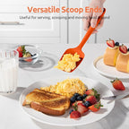 U-Taste Silicone Spatula Set with 600 Degrees Fahrenheit Heat Resistant (Orange)