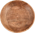 NIRMAN FRUIT BOWL Mango Wood Round Shaped Serving Bowl For Fruit,Dessert Platter Tray Dish Kitchen Dining Fruit,Dessert,Snack (12" x 12" x 5")