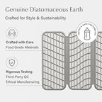 Dorai Home Dish Pad - Collapsable Stone Dish Drying Mat with Diatomaceous Earth for Quick Drying - Ultra Absorbent - Encased in Woven Silicone - Eco-Friendly, Foldable - Original 19.9"x15.2" Sandstone