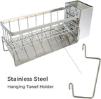Sponge Holder for Kitchen,soap dispenser holder,multifunctional Stainless Steel sink caddy with Brush Holder,bathroom sink Organizers for Essentials,hand sanitizer holder,toothbrush Toothpaste holder