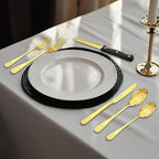 49PCS Gold Silverware Set for 8 with Flatware Drawer Organizer, Stainless Steel Cutlery Set with Steak Knives, Include Spoons and Forks Set, Carving floral patterns