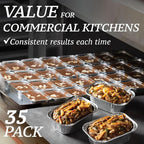 Spare Essentials (35 Pack) 1 Lb Aluminum Foil Mini Loaf Pans - Foil Bread Pans for Baking - Perfect to Bake Individual Bread Loaves, Cakes & Meat - 1 Pound Aluminum Loaf Pans - 6 x 3.5 x 2 Inches