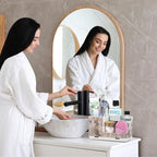 PARKMANI Toothbrush Holders for Bathroom Countertop Organizer, Kids Electric Toothbrush and Toothpaste Holder for Bathroom Organizers and Storage (White Marble Grain)