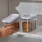 FreshKeeper Food Dispenser Set, Airtight Food Storage Container with Lid 1.5L,2PCS BPA-FREE Plastic Pantry Organization Canisters for Nuts Quinoa Coffee and More Dry Food in Kitchen
