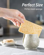 Zoeeker Sponge Holder for Kitchen Sink, Ceramic Dish Sponge Dish Rack Scrubby Caddy Kitchen Organizer Cute Sink Caddy Organizer, Farmhouse Decor, Speckled Glaze