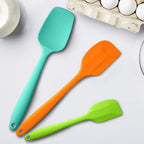 Silicone Spatula 3‑Piece Set Heat Resistant 600°F Non‑Stick Rubber Spatulas with Stainless Steel Core ALLWIN HOUSEWARE Large Spatula, Spoonula & Mini Spatula for Cooking & Baking, Multicolored