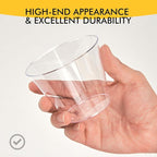 RACETOP 200 Pack 9 oz Clear Plastic Cups for Party, Disposable Clear Cup, Disposable Cups, Wine Glasses Cups, Plastic Cocktail Glasses