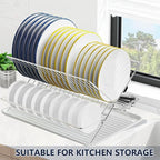 Stainless Steel Dish Drying Rack,Collapsible Dish Racks 2 Tier Foldable Dish Drainers for Large Capacity Wire Expandable