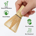Matcha Whisk Set, Matcha Set, 6 Pieces, with Bamboo Whisk, Ceramic Bowl & Sifter Complete Matcha Powder Tea Includes Scoop & Spout Bowl, Traditional Japanese Tea Accessories for Home (set of 6 - B)