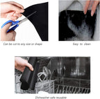 BBQ Grill Mat, Non-Stick Grill Cooking Mat Teflon Reusable Barbecue Baking Mats, Heavy Duty,Easy to Clean - Works on Electric Grill Gas Charcoal BBQ (6X(33X40) cm)