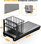 KONE Black Kitchen Sink Caddy: Kitchen Sponge Holder with Instant Drying Stone and Brush Holder, Rustproof Sink Organizer for Sponges, Soap, Home Decor Storage and Organization