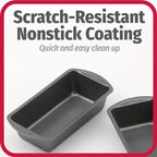 GoodCook Nonstick Loaf Pan 8 x 4-Inch Heavy-Duty Steel Bakeware with Easy-Clean Non-Stick Coating,Oven & Dishwasher Safe Pan for Meatloaf Breads Lasagnas Casseroles & More,Set of 2,Gray,(Pack of 12)