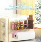 Magnetic Spice Rack For Refrigerator Magnetic Fridge Shelf For Kitchen Spice Organizer Magnetic Shelf For Fridge Space Saving Pink 4 Pack