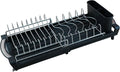 Dish Drying Rack Compact Expandable Double-Decker: Stainless, Rust-Proof, fits Kitchens/Apartments, extends 11.42"-19.9" (Black).