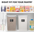 WHITE FEATHER SUPPLIES 2 PC [6.5L / 220 Oz] Large Food Storage Containers with Lids Airtight - BPA Free Clear Plastic Kitchen and Pantry Storage Containers, Bulk Storage for Cereal, Flour, Sugar, Rice