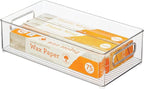 iDesign Stackable Fridge Bin - Storage Bin for Freezer or Pantry Organization, Clear, Made in USA