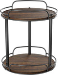 LAMU 9.1'' Wood Lazy Susan Turntable Organizer for Cabinet, 2 Tier Lazy Susan Spice Rack Organizer for Kitchen, Table Top, Countertop, Pantry, Medicine Organizer