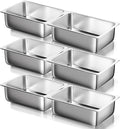 WantJoin Steam Table Hotel Pans - 1/1 Full Size 6 Inch Deep 6 Pack, Stainless Steel Food Storage Container Metal Tray Sets for Commercial Chafing Dishes Restaurant Buffet Catering Supplies