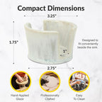 Elevated Lifestyle Ceramic Sponge Holder – Sink Caddy Organizer, Decorative Bathroom and Kitchen Sink Accessories, Allows Sponge to Dry, Ideal Countertop Sponge & Bar Soap Holder - (Marbled White)