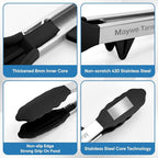 5-Pack Silicone Tongs for Cooking,Maywe Tanso 4PCS 13-Inch Kitchen Tongs with Silicone Tips,Nonstick Stainless Steel Tong for Steak Pie Pizza Pasta Spaghetti Salad BBQ Buffet,Plus Brush