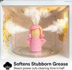 Angry Mama Microwave Oven Steam Cleaner, Angry Mom Microwave Cleaner, Just Add Vinegar and Water, Cut Cleaning Time by Half (Pink)