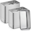 P&P CHEF Loaf Pan Set, 9 x 5 Inch Bread Pans, Stainless Steel Loaf Toast Baking Pans For Bread Meatloaf Lasagna Cake, Healthy & Non Toxic, Oven Safe& Easy Clean, (Silver, 24Pcs)