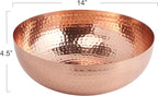 Creative Co-Op Round Hammered Metal Bowl, Copper Finish