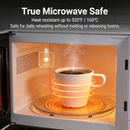 6-Pack 10oz Unbreakable Coffee Mugs, Microwave Safe Premium Drinkware (Up to 320℉), Lightweight Shatterproof White Cups for Keurig, Kids, RV & Camping, BPA-Free (White)