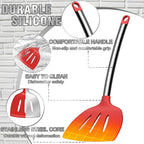 Kitchen Utensils Set- Umite Chef 34 PCs Cooking Utensils with Grater, Spoon Spatula, Heat Resistant Food Grade Silicone, Stainless Steel Handles Kitchen Gadgets Tools Set for Nonstick Cookware(Red)