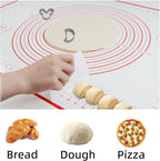 Dough Mat Pastry Silicone Baking Mats 32x24" Red for Rolling Dough Kneading Sheet Sourdough Bread Baking Supplies 0.45mmT