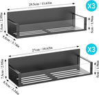 6 Pack Magnetic Spice Storage Rack Organizer for Refrigerator and Oven, Clear Fridge Organizers and Storage