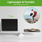 Youpehom Bed Tray Table with Folding Legs,Bamboo Breakfast in Bed for Kitchen Serving Tray,Sofa,Used As Laptop Desk Snack Breakfast Tray (Black, Medium)