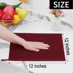 Homaxy 100% Cotton Waffle Weave Kitchen Dish Cloths, Ultra Soft Absorbent Quick Drying Dish Towels, 12 x 12 Inches, 8-Pack, Burgundy